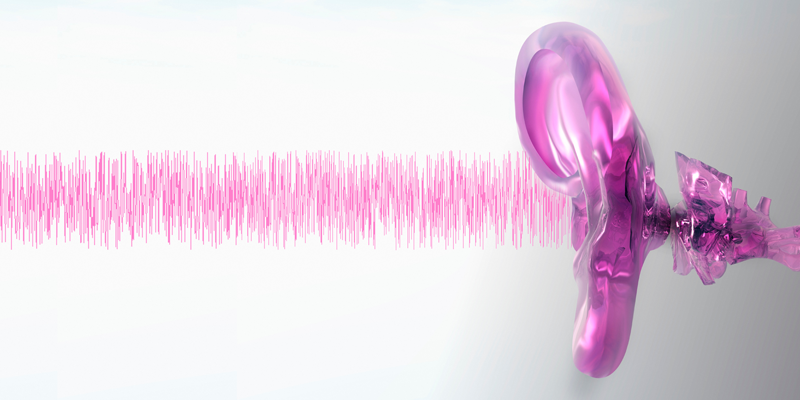 Ondas sonoras entrando en un oído